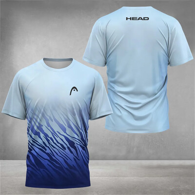 Ανδρικό μπλουζάκι γρήγορου στεγνώματος, μπλουζάκι προπόνησης τένις υψηλής ποιότητας που απορροφά νερό, 3D εκτυπωμένα ρούχα για καλοκαιρινά φαρδιά κοντά μανίκια