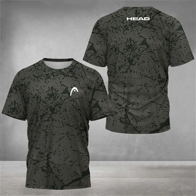 Ανδρικό μπλουζάκι γρήγορου στεγνώματος, μπλουζάκι προπόνησης τένις υψηλής ποιότητας που απορροφά νερό, 3D εκτυπωμένα ρούχα για καλοκαιρινά φαρδιά κοντά μανίκια