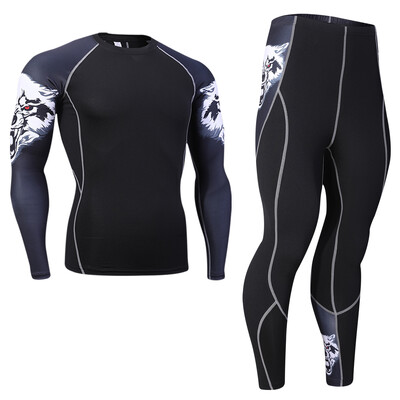 KAPYAPAR Meeste termopesu komplekt Spordi aluskihi riided Kiiresti kuivavad Long Johns Suusad Rattajooksu jooksupüksid S-4XL