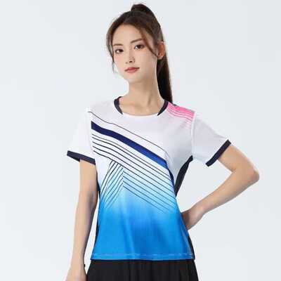Tricou de tenis de masă cu mânecă scurtă, tricou profesionist de badminton, 2024, pentru antrenament
