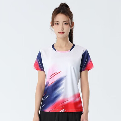 Tricou de tenis de masă cu mânecă scurtă, tricou profesionist de badminton, 2024, pentru antrenament
