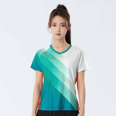 Tricou de tenis de masă cu mânecă scurtă, tricou profesionist de badminton, 2024, pentru antrenament