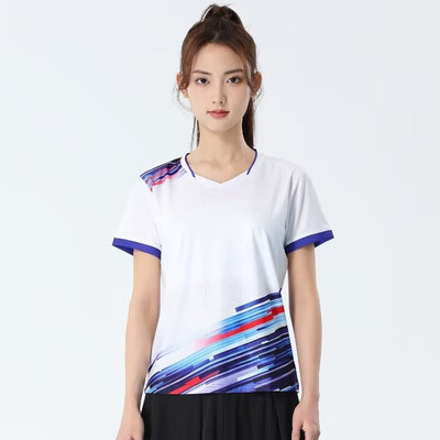 Tricou de tenis de masă cu mânecă scurtă, tricou profesionist de badminton, 2024, pentru antrenament