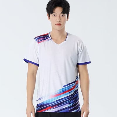 Tricou de tenis de masă cu mânecă scurtă, tricou profesionist de badminton, 2024, pentru antrenament