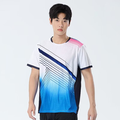 Tricou de tenis de masă cu mânecă scurtă, tricou profesionist de badminton, 2024, pentru antrenament