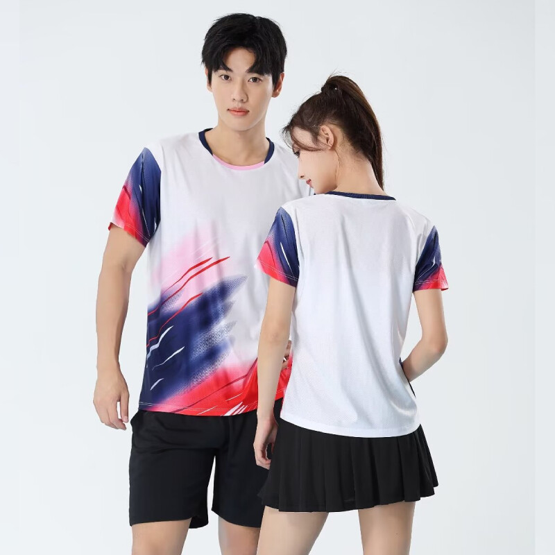 Tricou de tenis de masă cu mânecă scurtă, tricou profesionist de badminton, 2024, pentru antrenament