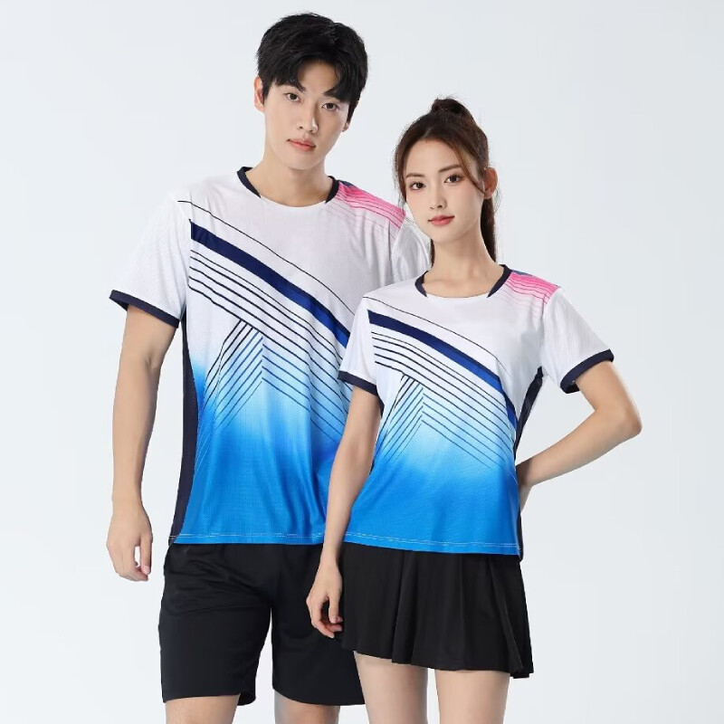 Tricou de tenis de masă cu mânecă scurtă, tricou profesionist de badminton, 2024, pentru antrenament