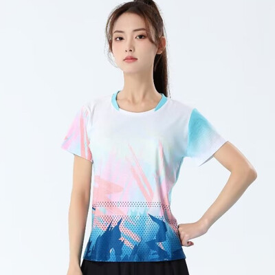 Muškarci Žene Majice kratkih rukava za badminton 2024 Brzosušeća odjeća za stolni tenis Dres s printom za trening Odbojka Košulje za parove