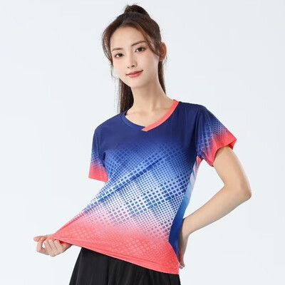 Muškarci Žene Majice kratkih rukava za badminton 2024 Brzosušeća odjeća za stolni tenis Dres s printom za trening Odbojka Košulje za parove