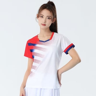 Muškarci Žene Majice kratkih rukava za badminton 2024 Brzosušeća odjeća za stolni tenis Dres s printom za trening Odbojka Košulje za parove