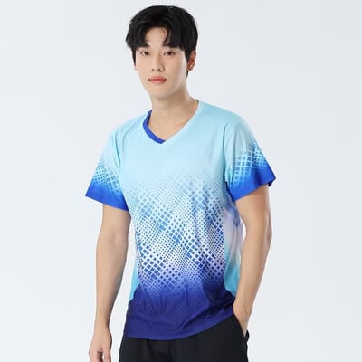 Muškarci Žene Majice kratkih rukava za badminton 2024 Brzosušeća odjeća za stolni tenis Dres s printom za trening Odbojka Košulje za parove