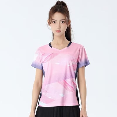 Muškarci Žene Majice kratkih rukava za badminton 2024 Brzosušeća odjeća za stolni tenis Dres s printom za trening Odbojka Košulje za parove