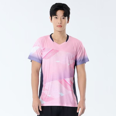 Muškarci Žene Majice kratkih rukava za badminton 2024 Brzosušeća odjeća za stolni tenis Dres s printom za trening Odbojka Košulje za parove