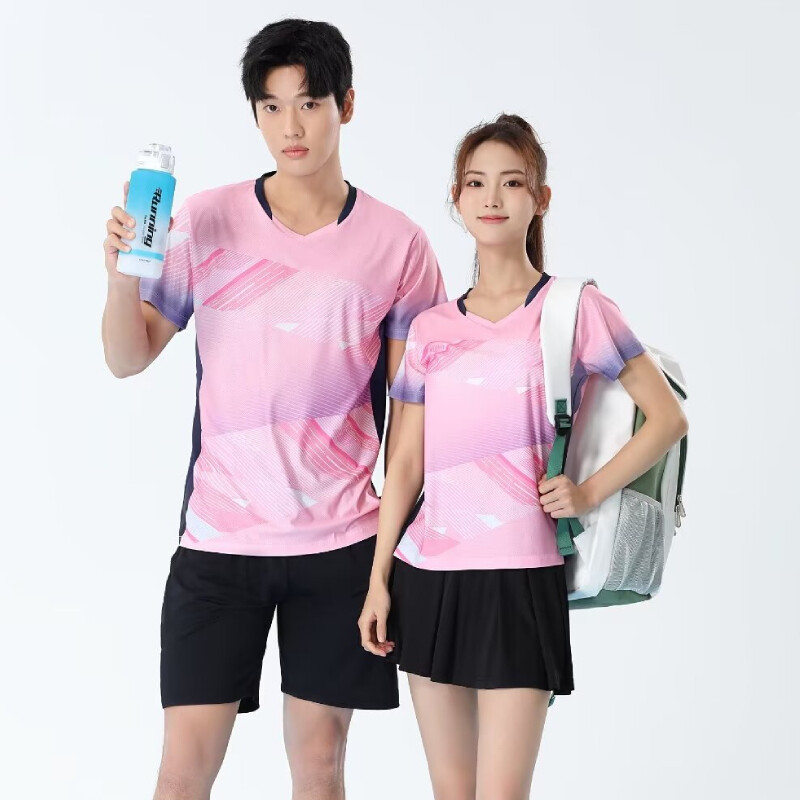 Muškarci Žene Majice kratkih rukava za badminton 2024 Brzosušeća odjeća za stolni tenis Dres s printom za trening Odbojka Košulje za parove