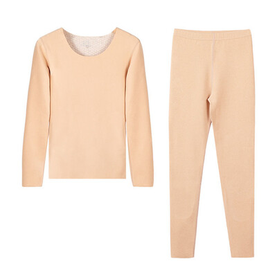 Θερμικά εσώρουχα 2 τεμαχίων χοντρά διπλής στρώσης για άνδρες και γυναίκες Ζεστά εσώρουχα Χειμερινά ρούχα Ρούχα χωρίς ραφή