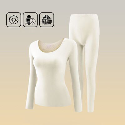 Θερμικά εσώρουχα 2 τεμαχίων χοντρά διπλής στρώσης για άνδρες και γυναίκες Ζεστά εσώρουχα Χειμερινά ρούχα Ρούχα χωρίς ραφή