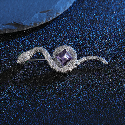 Καρφίτσες μόδας με σχέδιο φιδιού Εκλεκτή καρφίτσα καρφίτσα με κρυστάλλινα ζώα για γυναίκες Ανδρικά πάρτι Casual Badge Αξεσουάρ κοσμημάτων Δώρα