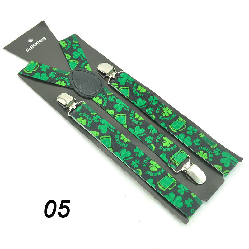 Férfi Női Harisnyatartó Nadrághoz Nadrágtartó Márka dizájn Mix Sárga söröspohár csésze zöld leveles merevítő pánt 3 kapcsos elasztikus
