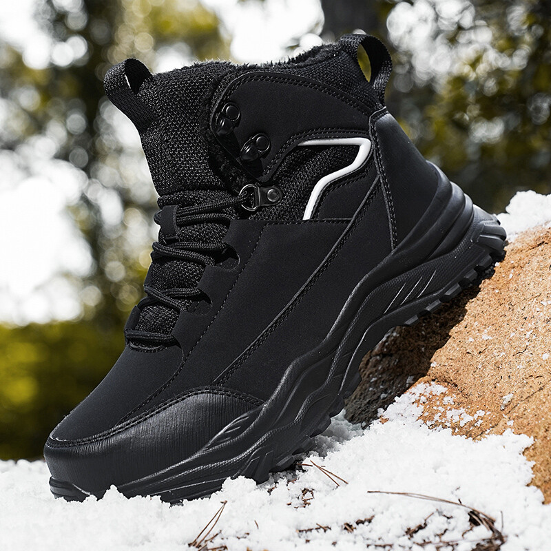 NeW Men Χειμερινές μπότες χιονιού για αδιάβροχα δερμάτινα αθλητικά παπούτσια Super Warm ανδρικές μπότες Υπαίθριες ανδρικές μπότες πεζοπορίας Εργασιακά παπούτσια Μέγεθος 39-48