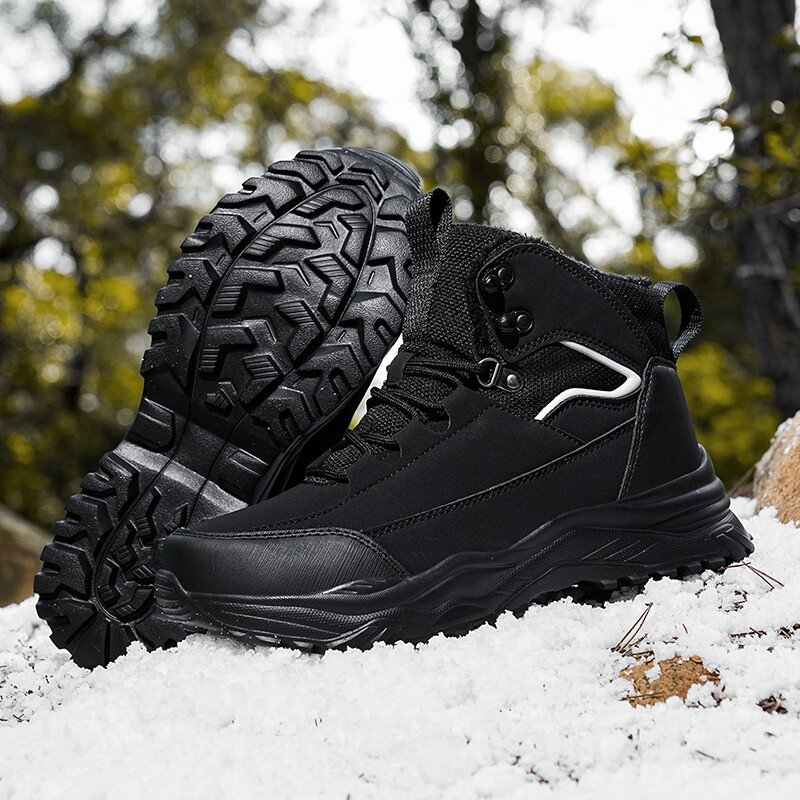 NeW Men Χειμερινές μπότες χιονιού για αδιάβροχα δερμάτινα αθλητικά παπούτσια Super Warm ανδρικές μπότες Υπαίθριες ανδρικές μπότες πεζοπορίας Εργασιακά παπούτσια Μέγεθος 39-48