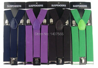 δωρεάν αποστολή Ανδρικά σιδεράκια με κλιπ Unisex Elastic Slim φαρδιά ζαρτιέρες 3,5cm Wide Mix Y-Black ζαρτιέρες Χονδρική