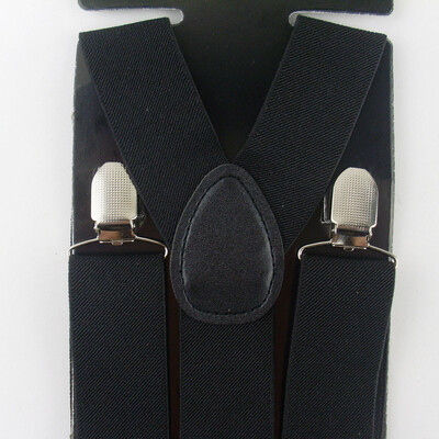 δωρεάν αποστολή Ανδρικά σιδεράκια με κλιπ Unisex Elastic Slim φαρδιά ζαρτιέρες 3,5cm Wide Mix Y-Black ζαρτιέρες Χονδρική