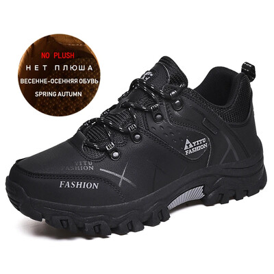 Zīmols Vīriešu ziemas zābaki Vīriešu sniega zābaki ziemas silti ādas ūdensizturīgi vīriešu kedas āra elpojoši pārgājienu zābaki darba apavi