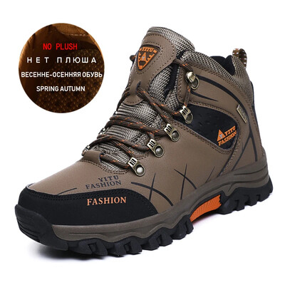 Zīmols Vīriešu ziemas zābaki Vīriešu sniega zābaki ziemas silti ādas ūdensizturīgi vīriešu kedas āra elpojoši pārgājienu zābaki darba apavi