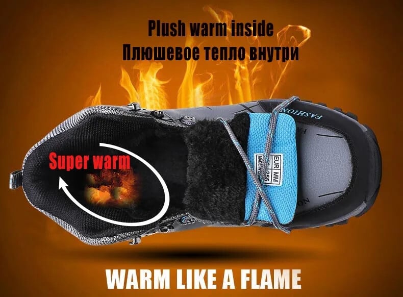 Zīmols Vīriešu ziemas zābaki Vīriešu sniega zābaki ziemas silti ādas ūdensizturīgi vīriešu kedas āra elpojoši pārgājienu zābaki darba apavi