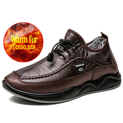 Márka téli férfi csizmák hó vastag plüss meleg vízálló férfi csizmák légáteresztő férfi western csizmák férfi tornacipők forró akció