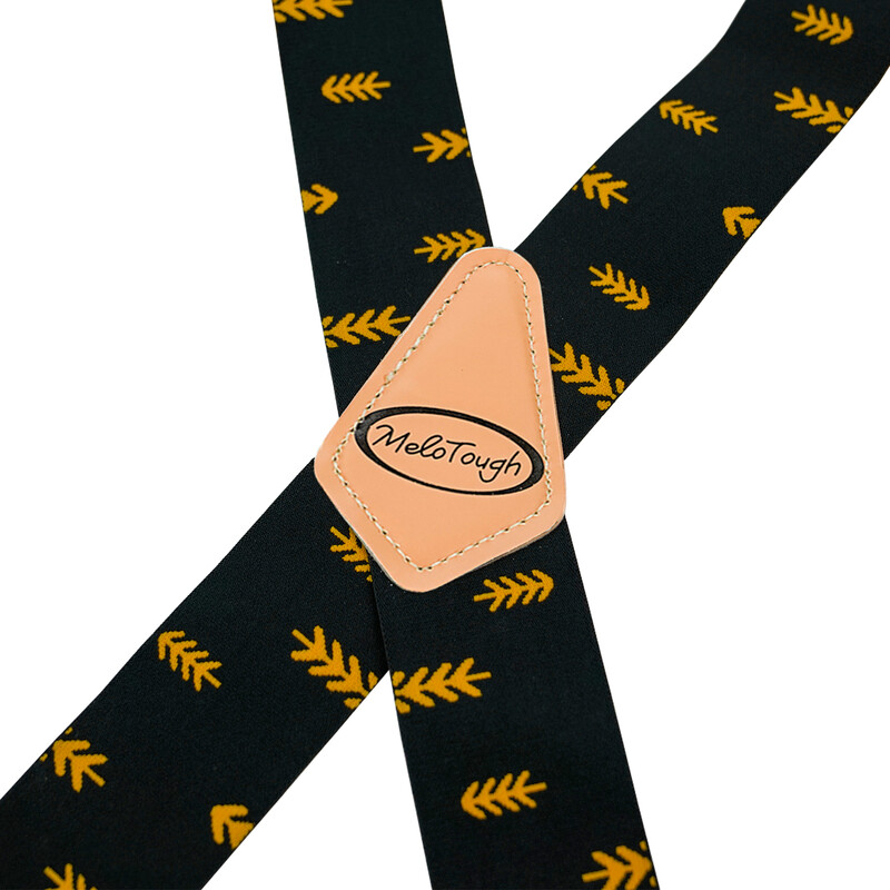 MELOTOUGH Meeste raskeveokite ripatsid, täiselastsed 2/1,5 tolli laiad X seljaosa reguleeritavad elastsed meeste tööripatsid Snow Tree