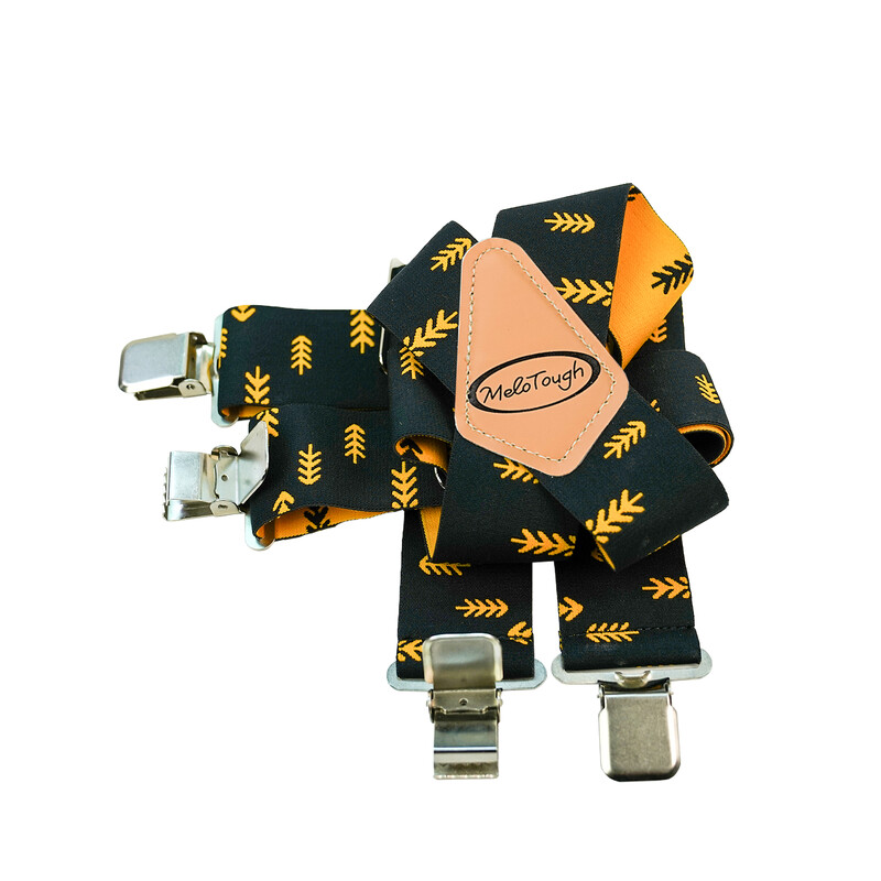 MELOTOUGH Meeste raskeveokite ripatsid, täiselastsed 2/1,5 tolli laiad X seljaosa reguleeritavad elastsed meeste tööripatsid Snow Tree