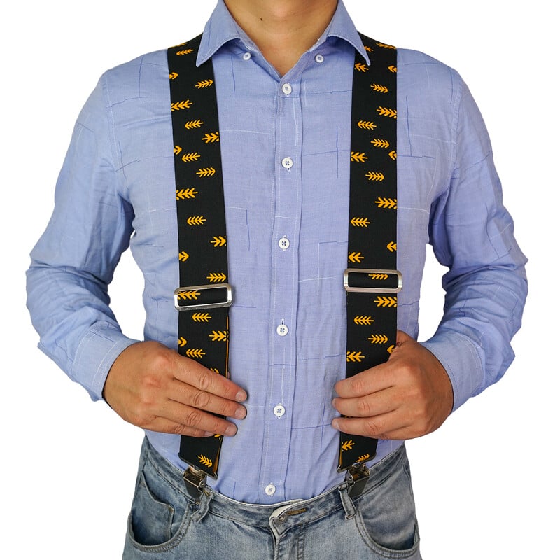 MELOTOUGH Meeste raskeveokite ripatsid, täiselastsed 2/1,5 tolli laiad X seljaosa reguleeritavad elastsed meeste tööripatsid Snow Tree