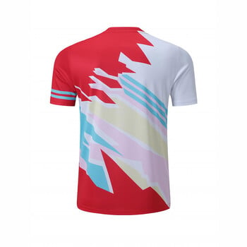 Лятна тениска за бадминтон с къс ръкав за възрастни Dry Fit Full Sublimation Printed Sports T Shirt Бърза доставка Тениски за бягане