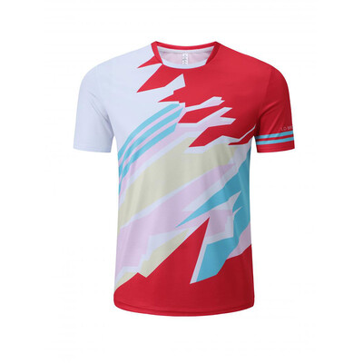 Tricou de badminton cu mânecă scurtă de vară pentru adulți Tricou sport imprimat prin sublimare completă pentru adulți Tricou pentru alergare Livrare rapidă