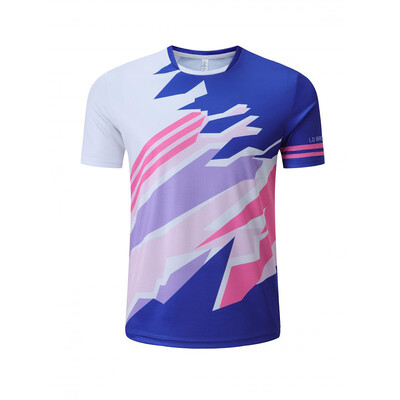 Tricou de badminton cu mânecă scurtă de vară pentru adulți Tricou sport imprimat prin sublimare completă pentru adulți Tricou pentru alergare Livrare rapidă