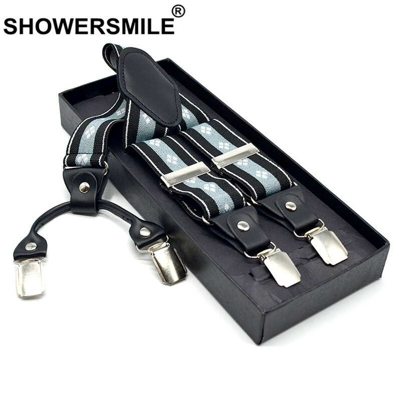 Csíkos nadrágtartó nadrág Férfi elasztikus Y alakú merevítők 4 kapcsos pánt öv 3,5*120cm sötétkék függő férfi piros fekete