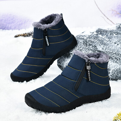 Χειμερινά μποτάκια 2023 Ανδρικά παπούτσια Snow Barefoot Casual Παπούτσια εργασίας εξωτερικού χώρου Γυναικεία παπούτσια ζεστής γούνας ανδρικά παπούτσια στον αστράγαλο Ανδρικά μποτάκια χιονιού συν μέγεθος