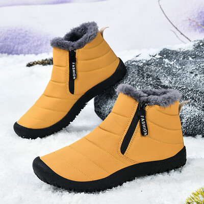 Χειμερινά μποτάκια 2023 Ανδρικά παπούτσια Snow Barefoot Casual Παπούτσια εργασίας εξωτερικού χώρου Γυναικεία παπούτσια ζεστής γούνας ανδρικά παπούτσια στον αστράγαλο Ανδρικά μποτάκια χιονιού συν μέγεθος