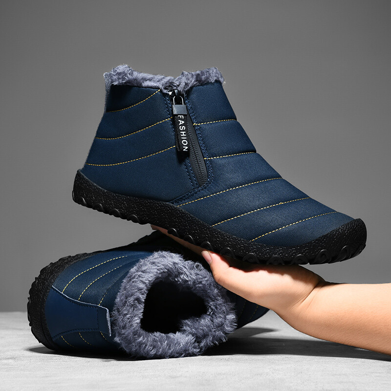 Χειμερινά μποτάκια 2023 Ανδρικά παπούτσια Snow Barefoot Casual Παπούτσια εργασίας εξωτερικού χώρου Γυναικεία παπούτσια ζεστής γούνας ανδρικά παπούτσια στον αστράγαλο Ανδρικά μποτάκια χιονιού συν μέγεθος