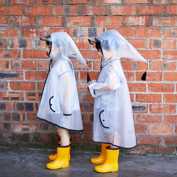 Cute Kids Παιδικό Αδιάβροχο Εξωτερικού Αδιάβροχο Rain Poncho Παιδικό Αδιαπέραστο παλτό βροχής Αγόρι κορίτσι Φοιτητικό αδιάβροχο δώρο