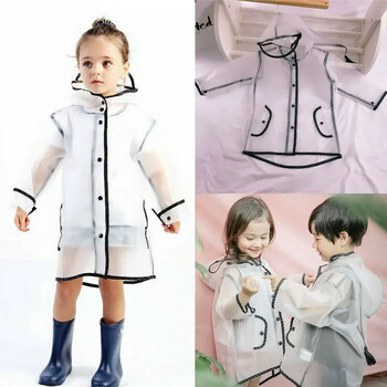 Cute Kids Παιδικό Αδιάβροχο Εξωτερικού Αδιάβροχο Rain Poncho Παιδικό Αδιαπέραστο παλτό βροχής Αγόρι κορίτσι Φοιτητικό αδιάβροχο δώρο