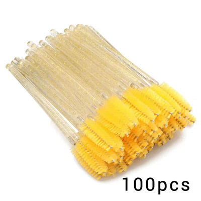 100/300 vnt vienkartiniai blakstienų tušo šepetėliai blakstienų priauginimui antakių ir makiažo blakstienų ritinėlių lazdelės