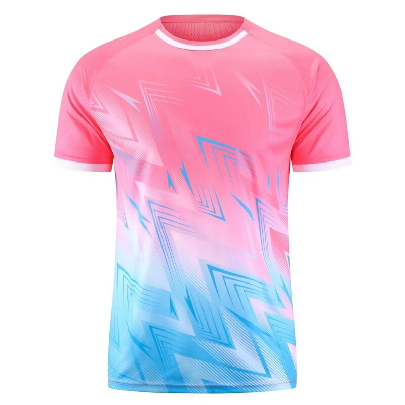 Nova ljetna majica s kratkim rukavima za stolni tenis i badminton, koja se brzo suši, s 3D printom