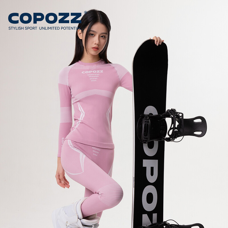 COPOZZ Pánske Dámske Lyžiarske Termo Spodné Prádlo Rýchloschnúce Funkčné Kompresné Teplákové Súpravy Priliehavé Snowboardové Topy a Nohavice Dospelí