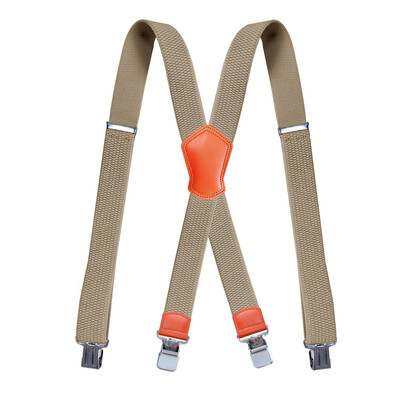 Lieljaudas iekares 3,5 cm plata X-Back ar 4 stipru metāla klipsi, regulējamu elastīgu bikšu lencēm Siksnas vīriešu modes aksesuāri