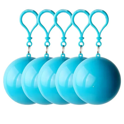 Φορητό Mini Raincoatball Thicken Αδιάβροχα μιας χρήσης Κάπα για ενήλικες έκτακτης ανάγκης αδιάβροχο μπαλάκι με μπρελόκ Unisex