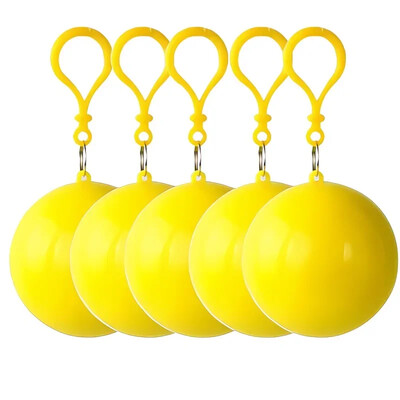 Φορητό Mini Raincoatball Thicken Αδιάβροχα μιας χρήσης Κάπα για ενήλικες έκτακτης ανάγκης αδιάβροχο μπαλάκι με μπρελόκ Unisex