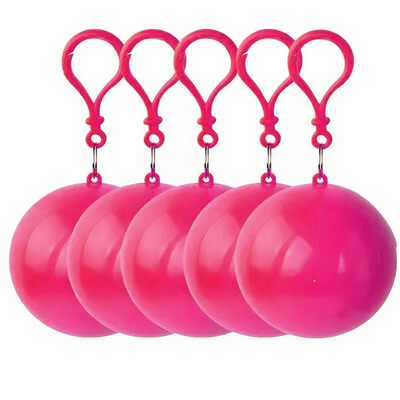 Φορητό Mini Raincoatball Thicken Αδιάβροχα μιας χρήσης Κάπα για ενήλικες έκτακτης ανάγκης αδιάβροχο μπαλάκι με μπρελόκ Unisex