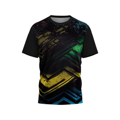 Αστεία Graffiti Tie-dye Harajuku Ανδρικό μπλουζάκι μπάντμιντον πινγκ πονγκ Αθλητικά μπλουζάκια γυμναστικής Μόδα κοντομάνικα μπλουζάκια μεγάλου μεγέθους